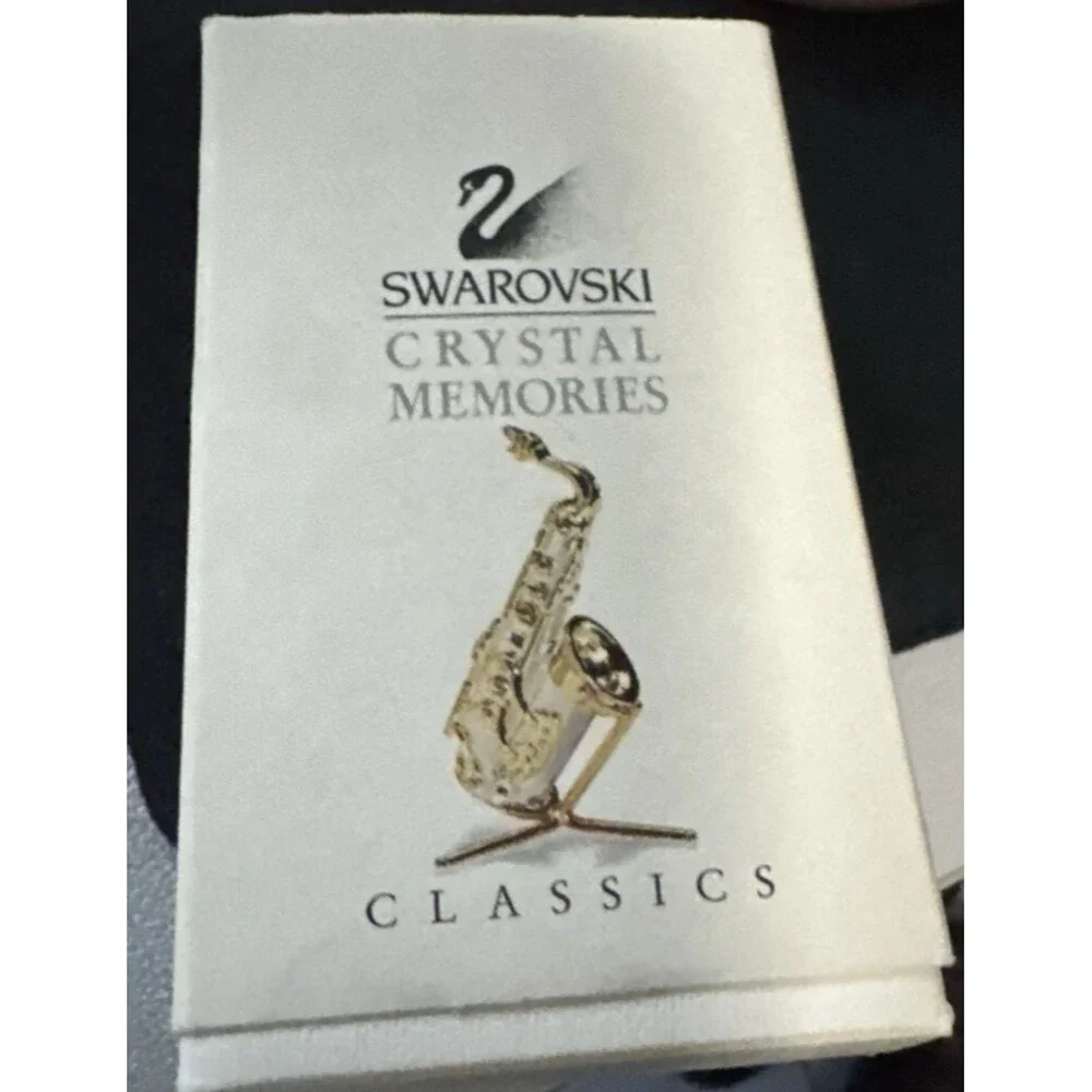 SWAROVSKI Swan Signed Crystal Memories Saxophone W/BOX